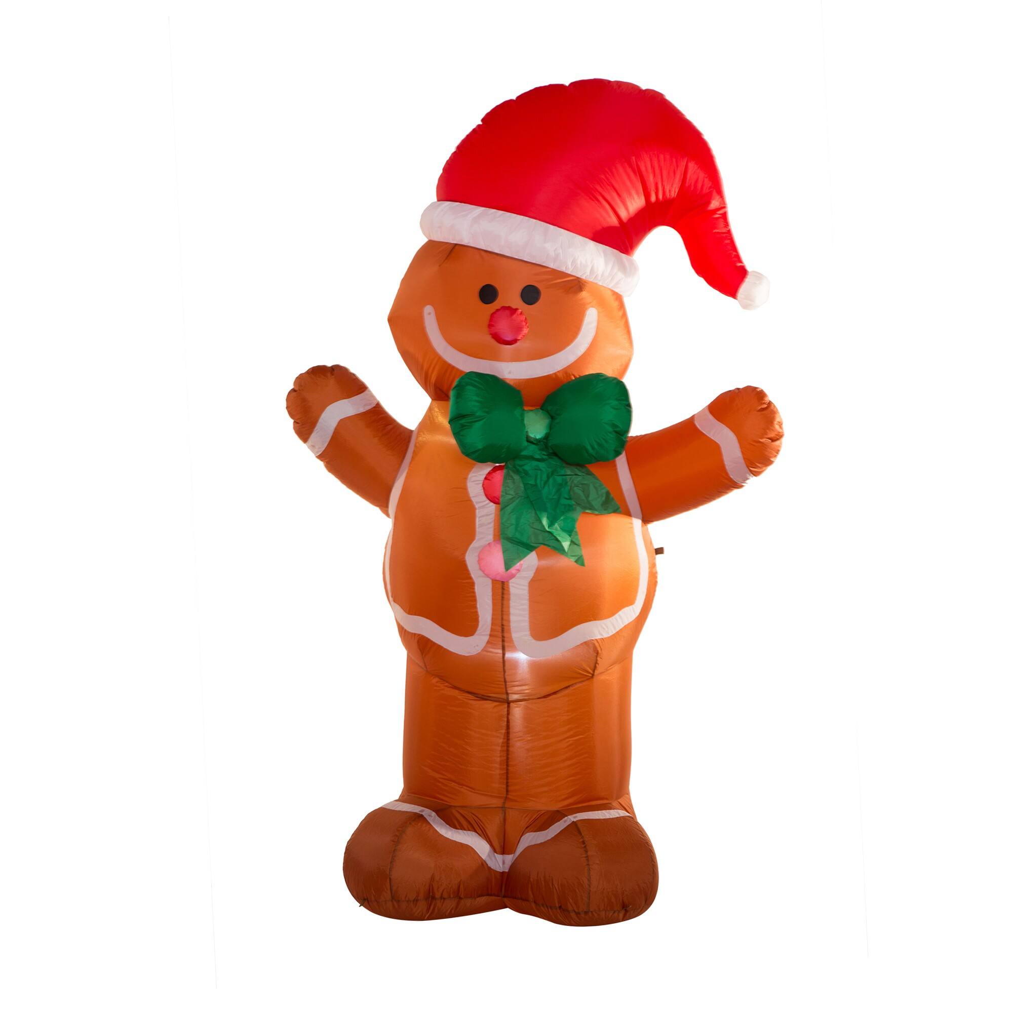 Glitzhome® 8ft. LED Inflatable Gingerbread Man